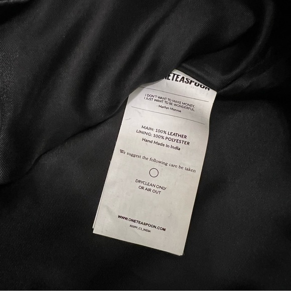 One Teaspoon Diamond Reflections Studded Black Leather Shorts - Picture 5 of 6